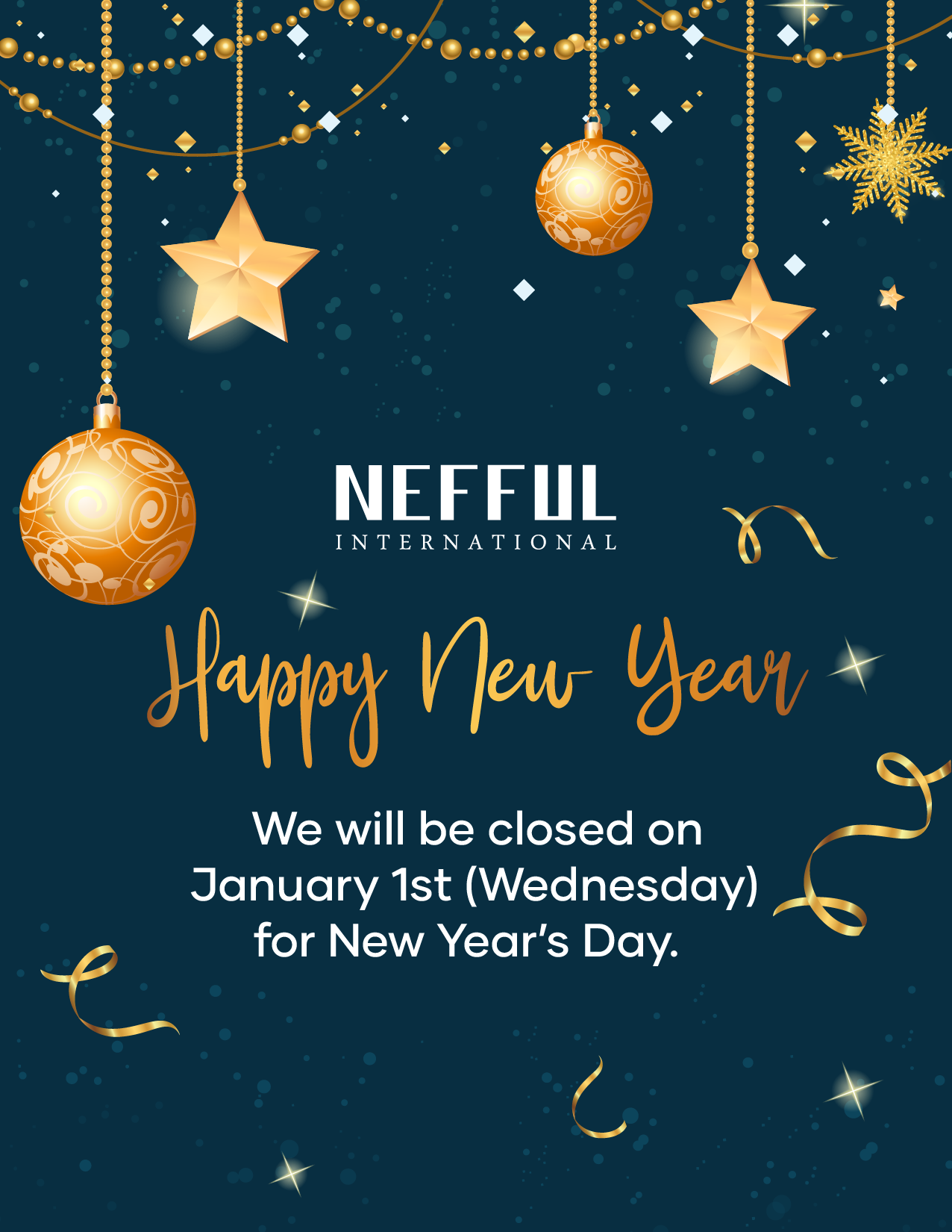 2025 New Year Closure Nefful USA