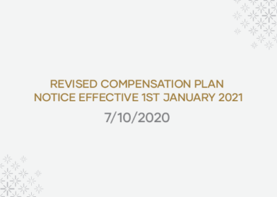 Revised Compensation Plan Notice Effective 1st January 2021