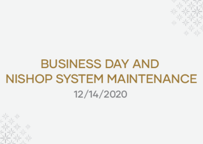 Business Day and NiShop System Maintenance