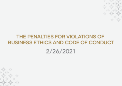 The Penalties For Violations Of Business Ethics And Code Of Conduct 0221