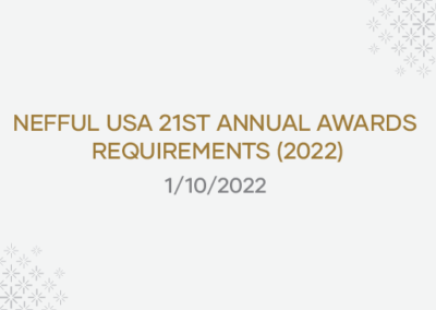 Nefful USA 21st Annual Awards Requirements (2022)