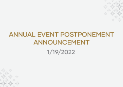 Annual Event Postponement Announcement