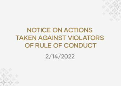 Violators Of Rule Of Conduct2022