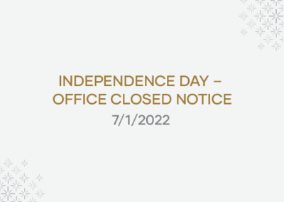 2022 Independence Day Closure Notice