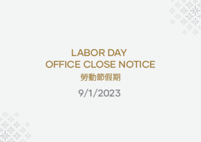 2023 Labor Day Closure Notice