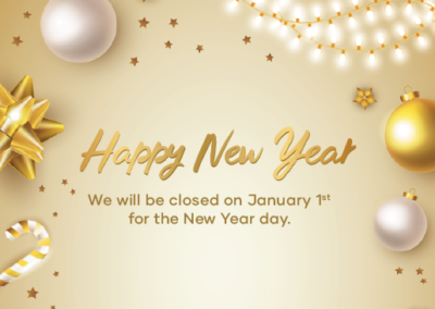 2023 New Year Holiday Closure Notice