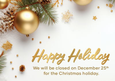 2023 Christmas Holiday Closure Notice