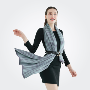 AS054 Houndstooth Pattern Shawl