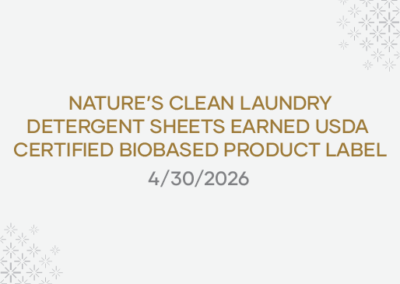 Detergent Sheets USDA Biobased Product Label