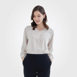 OC059 Lady’s V-Neck Blouse