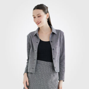 OC060 Houndstooth Button Jacket