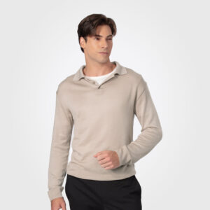 OC092 Long-Sleeve Polo Sweater